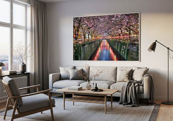 Wandbild | Kirschblütenbäume in Tokio