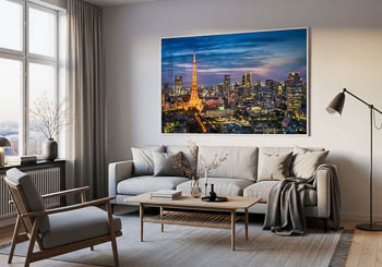 Wandbild | Nächtliche Skyline von Tokio