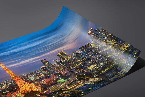 Kunstdruck / Poster | Nächtliche Skyline von Tokio