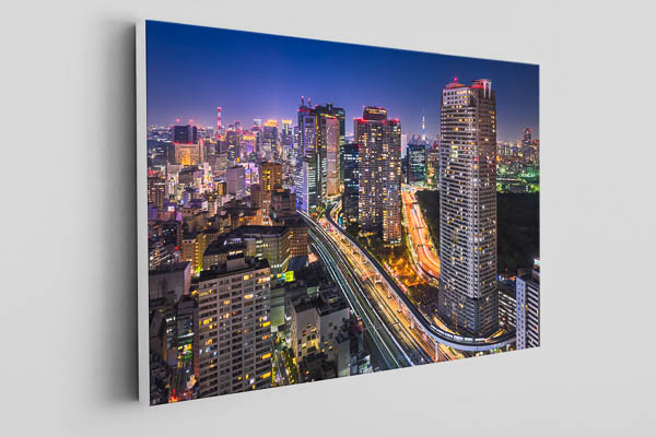 Leinwand | Nächtliche Skyline von Tokio