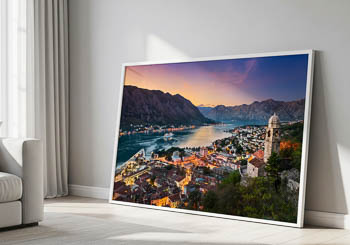 Wandbild | Sonnenuntergang in der Bucht von Kotor, Montenegro