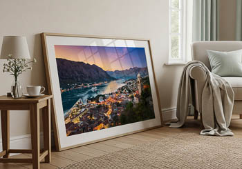 Wandbild | Sonnenuntergang in der Bucht von Kotor, Montenegro