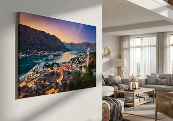 Wandbild | Sonnenuntergang in der Bucht von Kotor, Montenegro