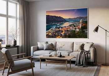 Wall Art | Sunset in the Bay of Kotor, Montenegro