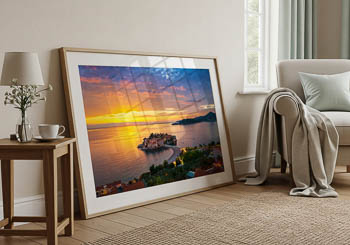 Wall Art | Sveti Stefan island in Montenegro during sunset
