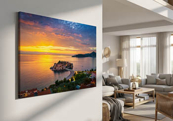 Wall Art | Sveti Stefan island in Montenegro during sunset