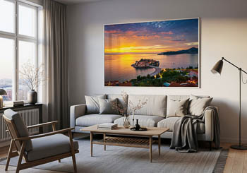 Wall Art | Sveti Stefan island in Montenegro during sunset