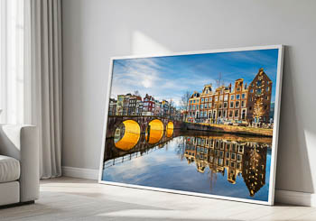 Wandbild | Sonniger Morgen in Amsterdam