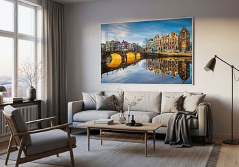 Wandbild | Sonniger Morgen in Amsterdam