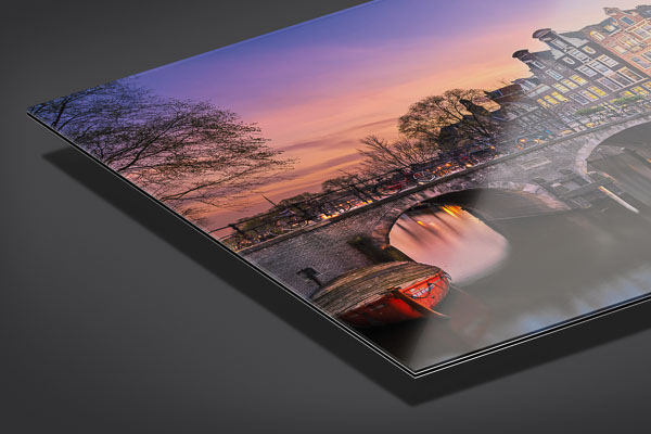 Acrylglas | Sonnenuntergang an der Brouwersgracht in Amsterdam