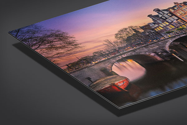 Alu-Dibond | Sonnenuntergang an der Brouwersgracht in Amsterdam