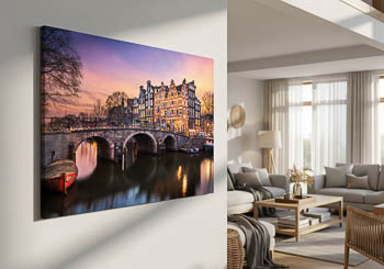 Wall Art | Sunset at the Brouwersgracht in Amsterdam