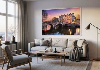 Wall Art | Sunset at the Brouwersgracht in Amsterdam