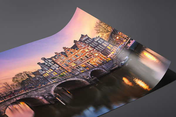 Fine Art Print | Sunset at the Brouwersgracht in Amsterdam