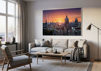 Wall Art | Sunset above historic Amsterdam