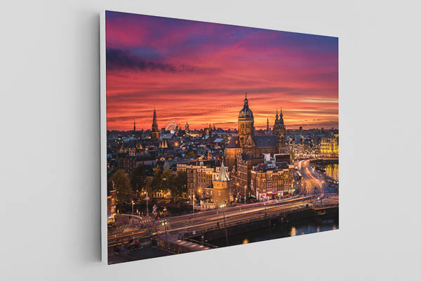 Leinwand | Amsterdam Skyline zum Sonnenuntergang