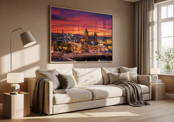 Wandbild | Amsterdam Skyline zum Sonnenuntergang