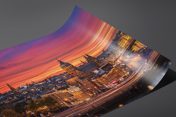 Fine Art Print | Amsterdam skyline at sunset