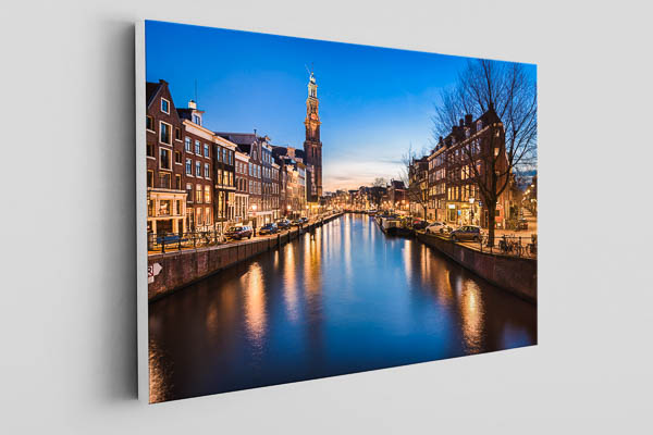Canvas | Westerkerk church in Amsterdam at night