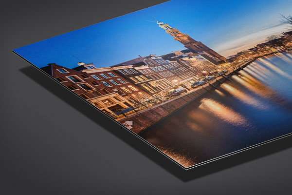 Metal Print | Westerkerk church in Amsterdam at night