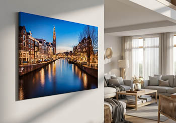 Wall Art | Westerkerk church in Amsterdam at night