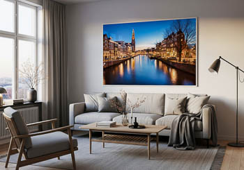 Wall Art | Westerkerk church in Amsterdam at night