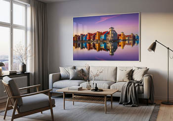 Wandbild | Bunte Häuser in Groningen