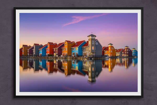 Fine Art Print | Colorful buildings in Groningen