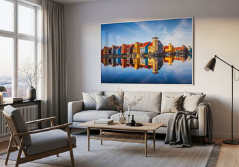 Wandbild | Bunte Häuser in Groningen