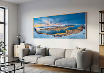 Wall Art | Winter panorama of Tromsø