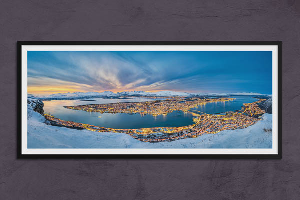 Fine Art Print | Winter panorama of Tromsø