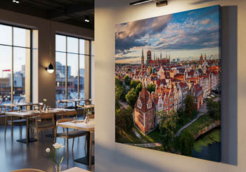 Wandbild | Altstadt von Danzig von oben