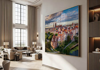 Wandbild | Altstadt von Danzig von oben