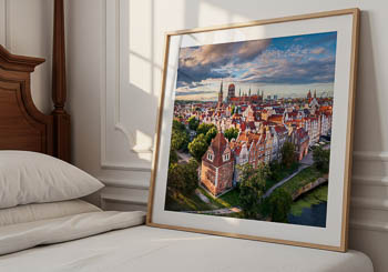 Wall Art | Old town of Gdansk from above