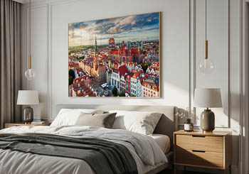 Wall Art | Old town of Gdansk from above