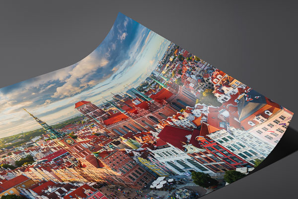 Fine Art Print | Old town of Gdansk from above