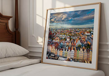 Wall Art | Old town of Gdansk from above
