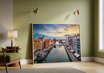 Wall Art | Sunrise in the old town of Gdansk