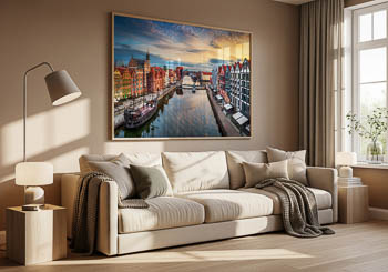 Wandbild | Altstadt von Danzig bei Sonnenaufgang