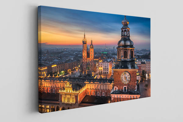 Leinwand | Altstadt von Krakau bei Sonnenaufgang