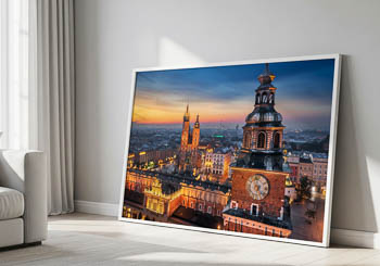 Wall Art | Old town of Krakow at sunrise