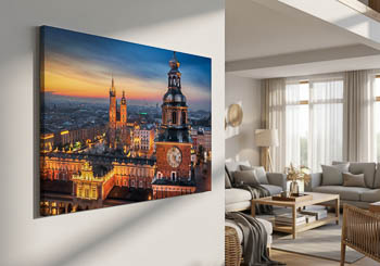 Wall Art | Old town of Krakow at sunrise