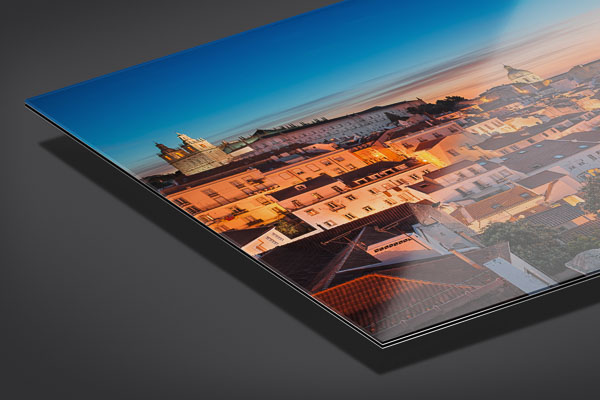 Acrylic Glass | Sunrise in the Alfama old town in Lisbon