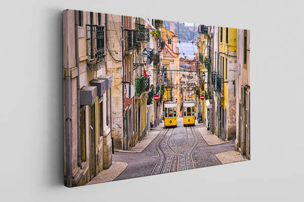 Canvas - Historic tram in Lisbon