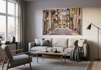 Wandbild | Historische Seilbahn in Lissabon