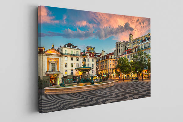 Canvas - Rossio square in Lisbon