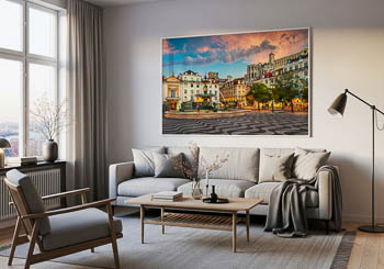 Wandbild | Rossio-Platz in Lissabon