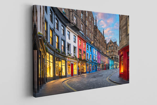 Leinwand | Victoria Street in Edinburgh bei Sonnenuntergang