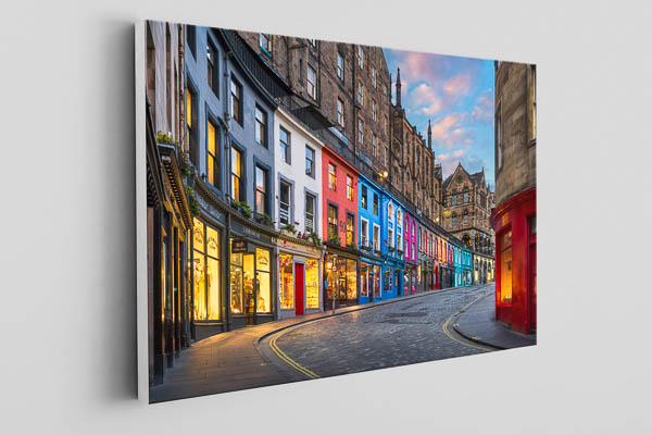 Leinwand | Victoria Street in Edinburgh bei Sonnenuntergang