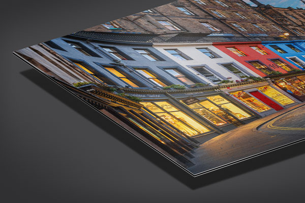 Alu-Dibond | Victoria Street in Edinburgh bei Sonnenuntergang
